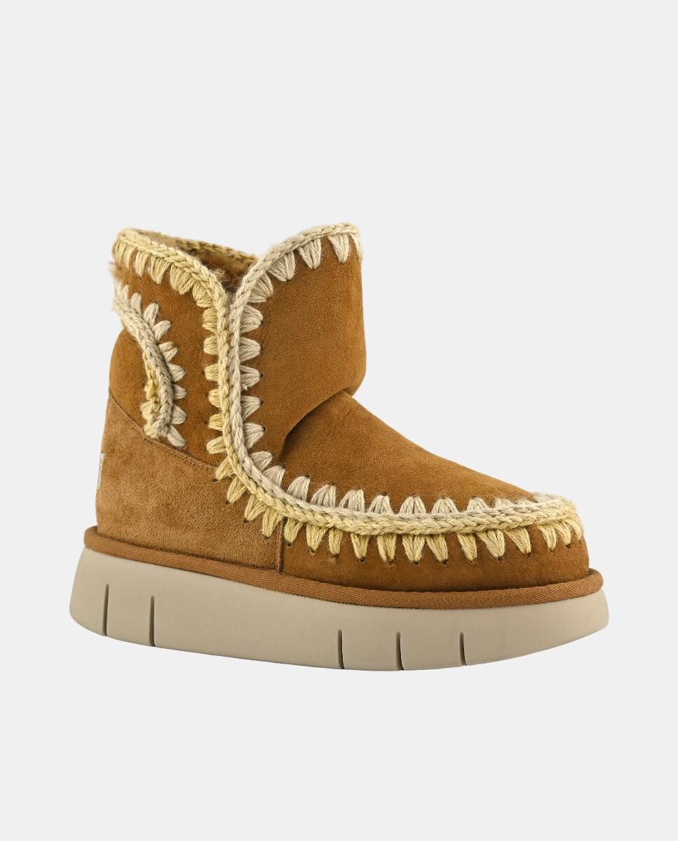 Botas Bounce com Overstitching - Multicolor Castanho-2