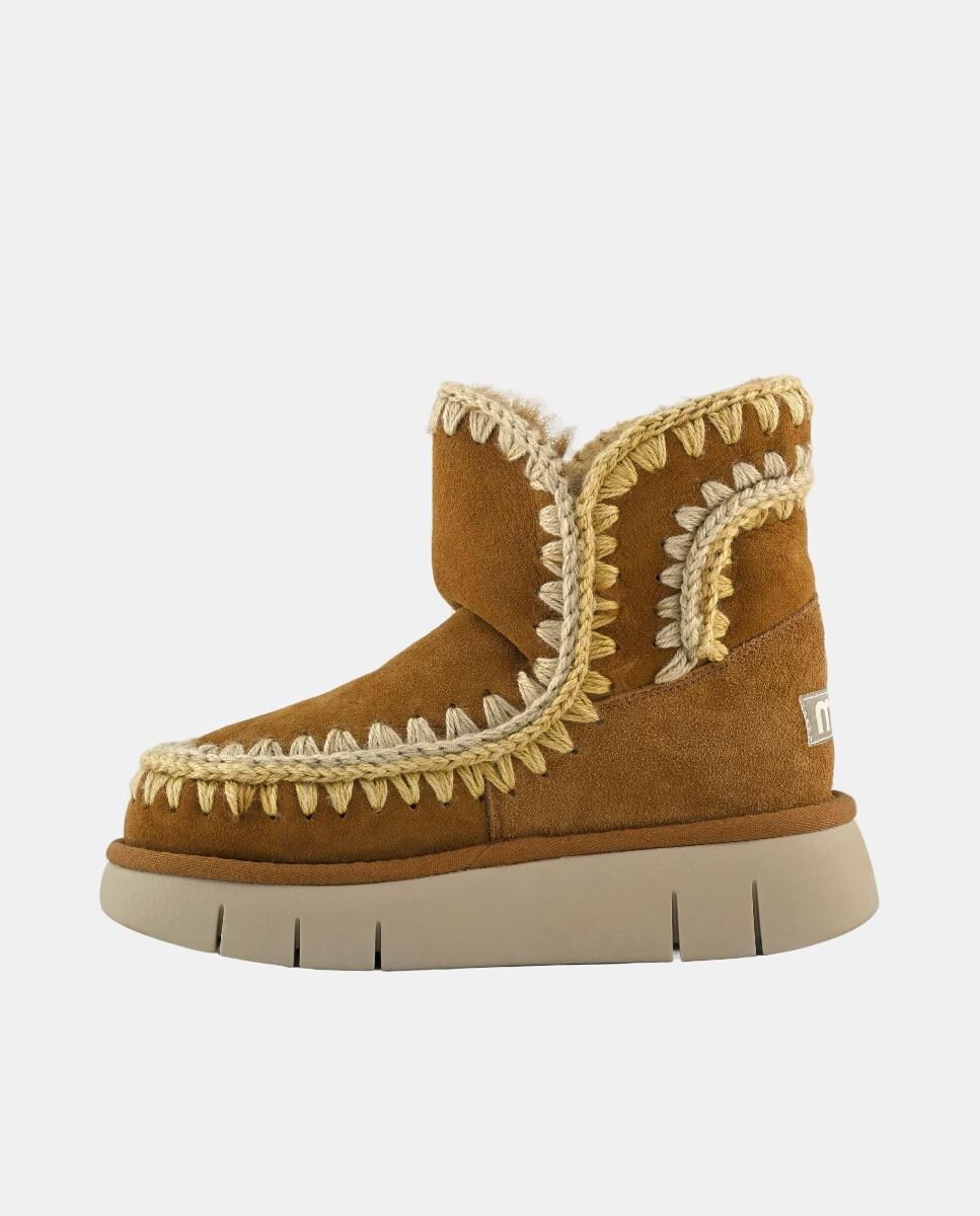 Botas Bounce com Overstitching - Multicolor Castanho-5