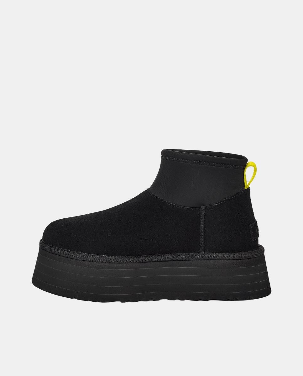 Botins de Plataforma Mini Dipper em Pele com Sola EVA Preto-3