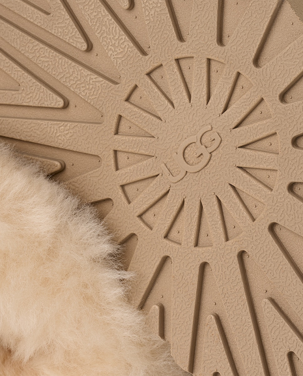Botins Rasos Tazzelle em Pele e com Pelo Exterior Natural-5