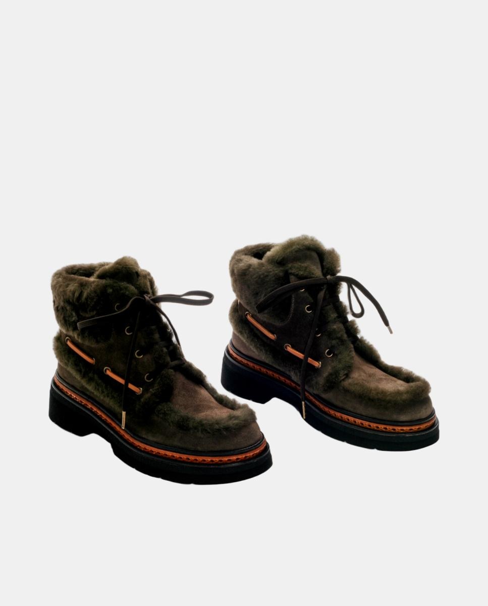 Botin mujer Yanny en piel y mouton - Pons Quintana - Gris Topo Gris Topo-2