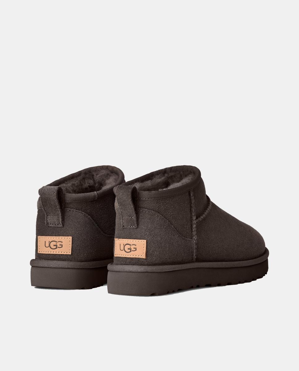 Botins Rasos Clássicos Forrados em Pelo Ultra Mini Castanho-chocolate-2
