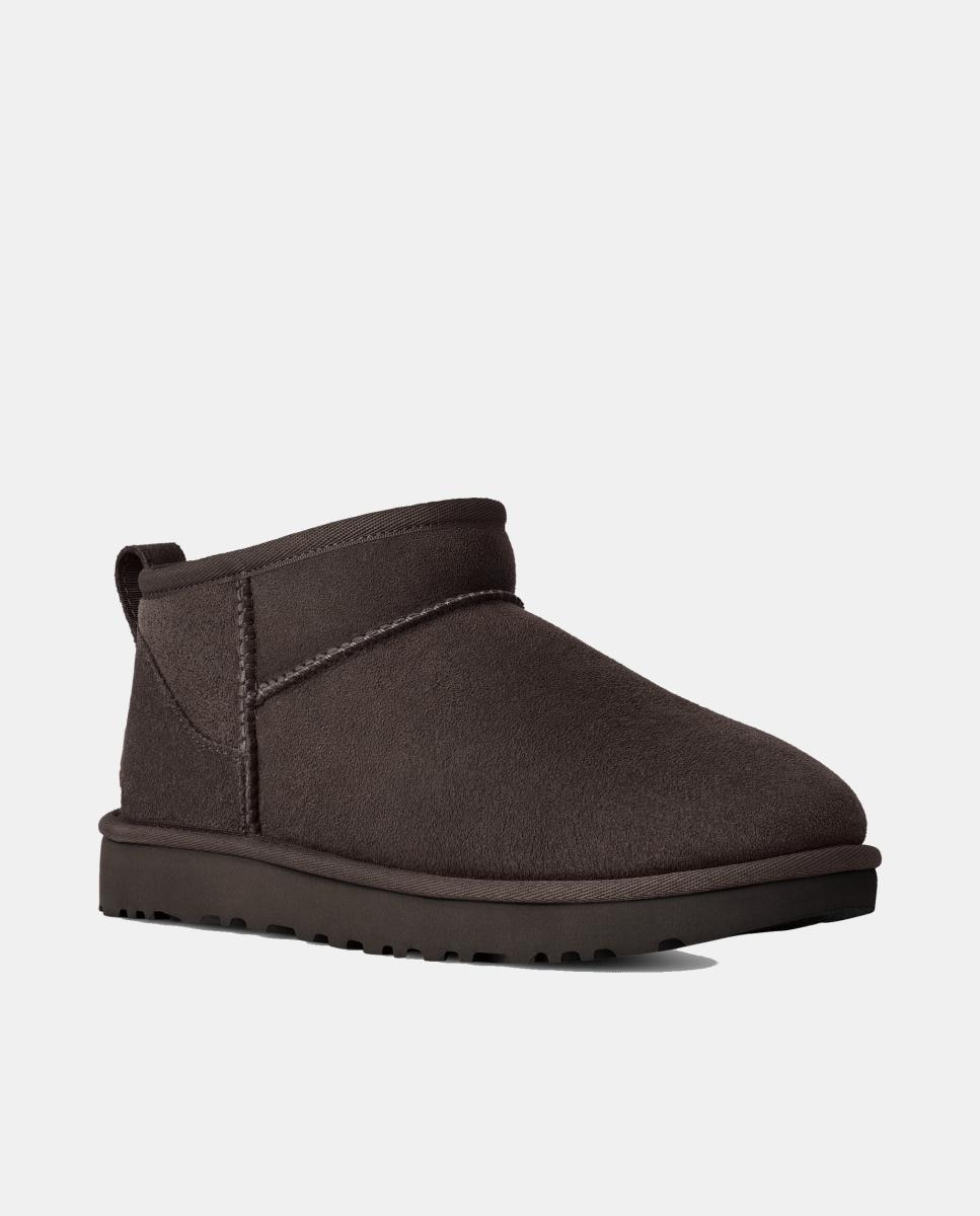 Botins Rasos Clássicos Forrados em Pelo Ultra Mini Castanho-chocolate-3