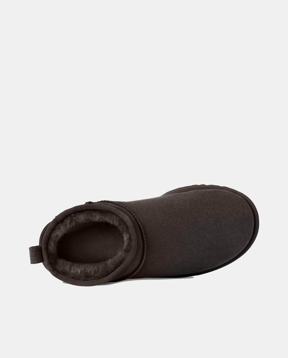 Botins Rasos Clássicos Forrados em Pelo Ultra Mini Castanho-chocolate-5