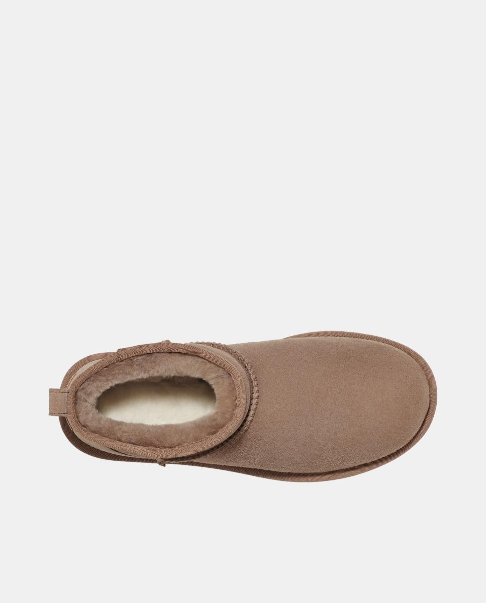 Botins Rasos Clássicos Forrados em Pelo Ultra Mini Pedra Natural-2