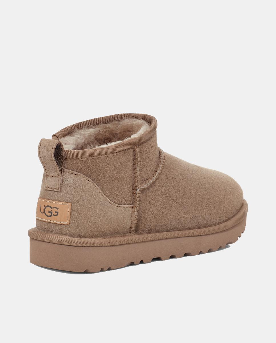 Botins Rasos Clássicos Forrados em Pelo Ultra Mini Pedra Natural-3