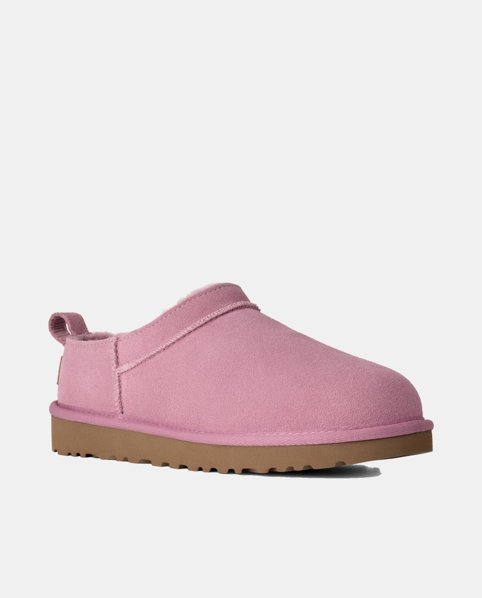 Botins Rasos Clássicos Forrados em Pelo Micro Rosa-2