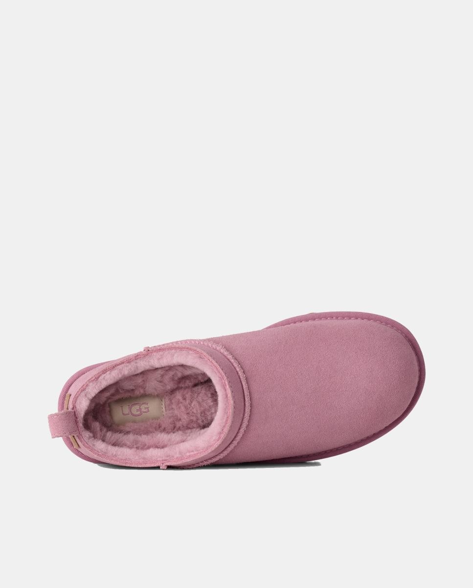 Botins Rasos Clássicos Forrados em Pelo Micro Rosa-3