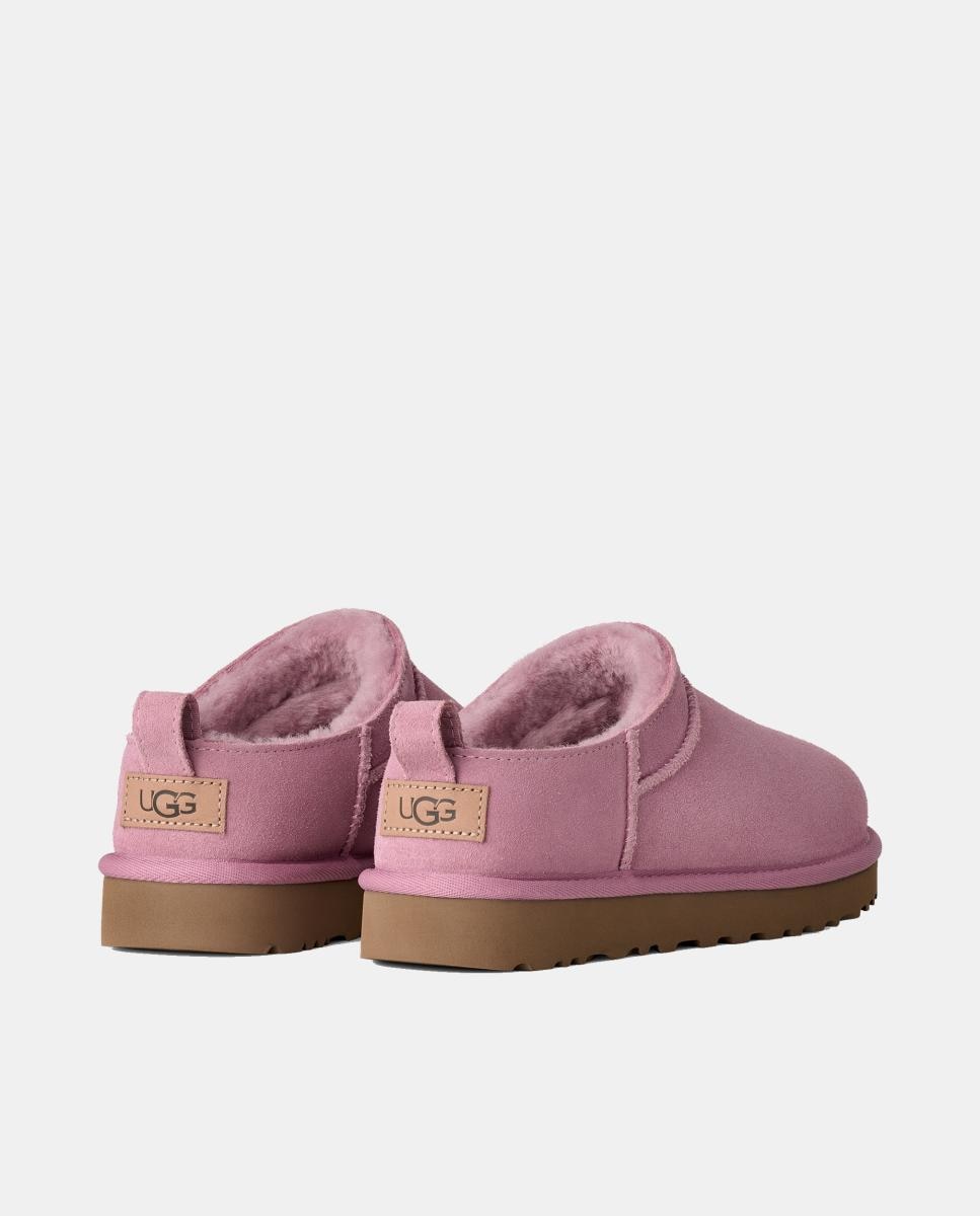 Botins Rasos Clássicos Forrados em Pelo Micro Rosa-6