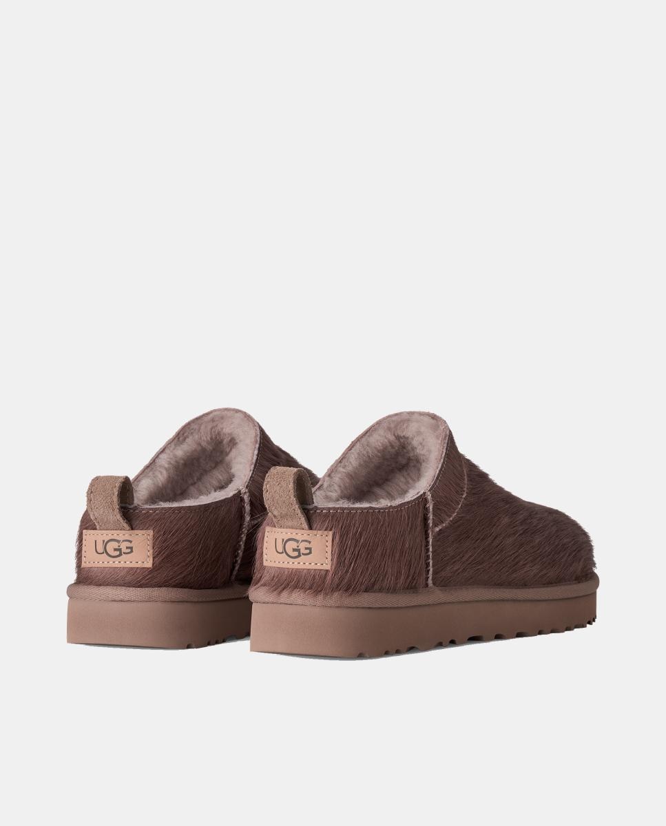 Botins Rasos Clássicos Forrados em Pelo Micro Calf Hair Pedra Natural-3