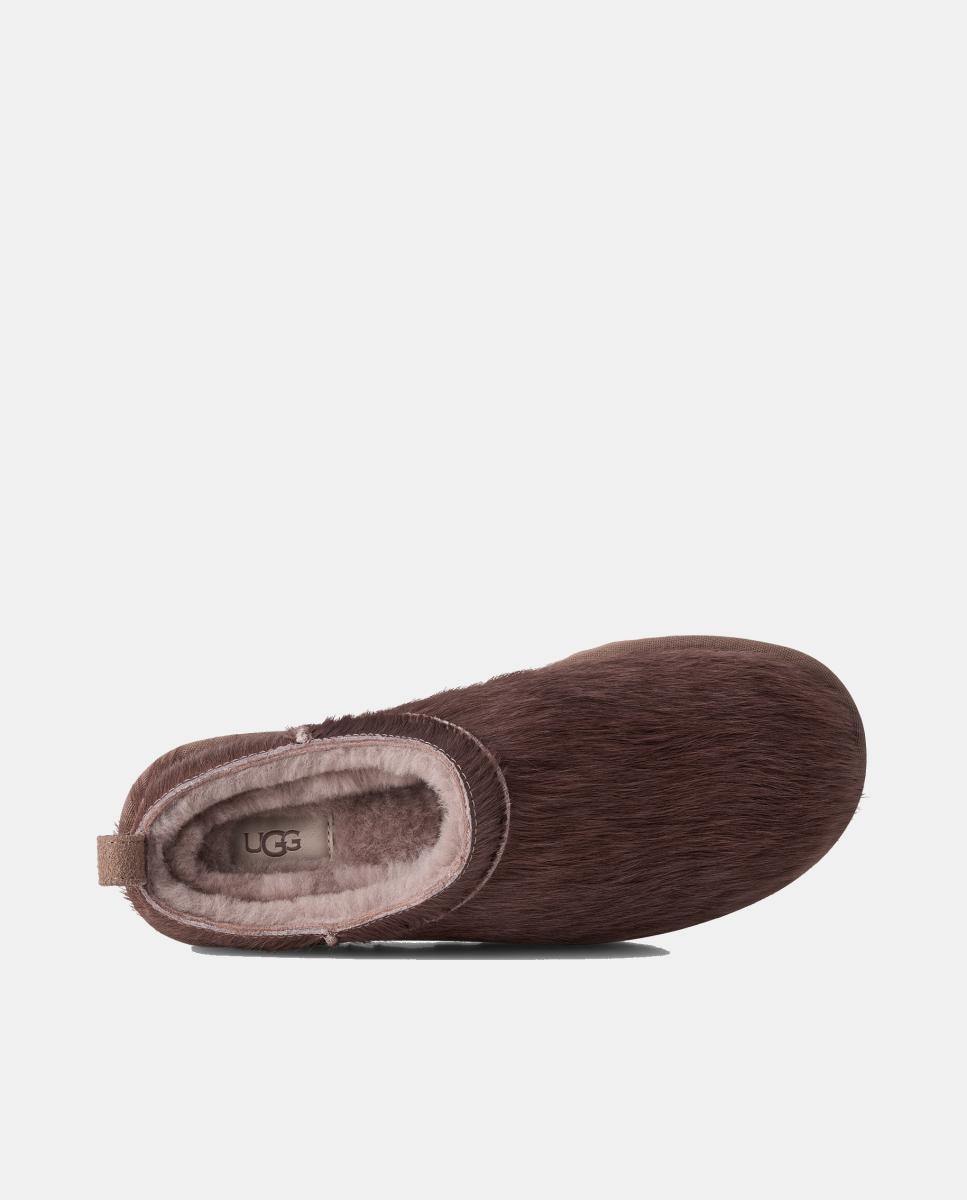 Botins Rasos Clássicos Forrados em Pelo Micro Calf Hair Pedra Natural-6