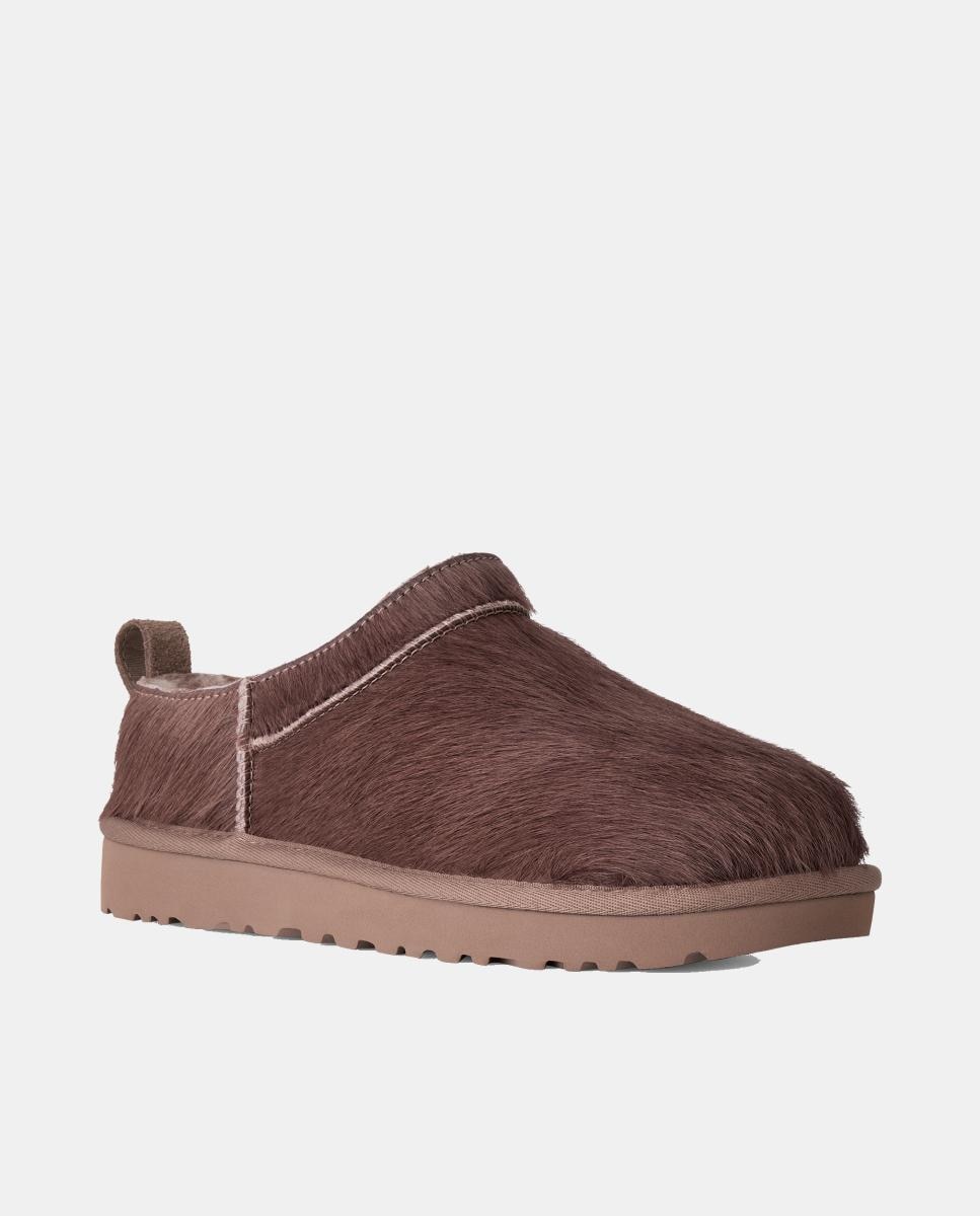 Botins Rasos Clássicos Forrados em Pelo Micro Calf Hair Pedra Natural-7