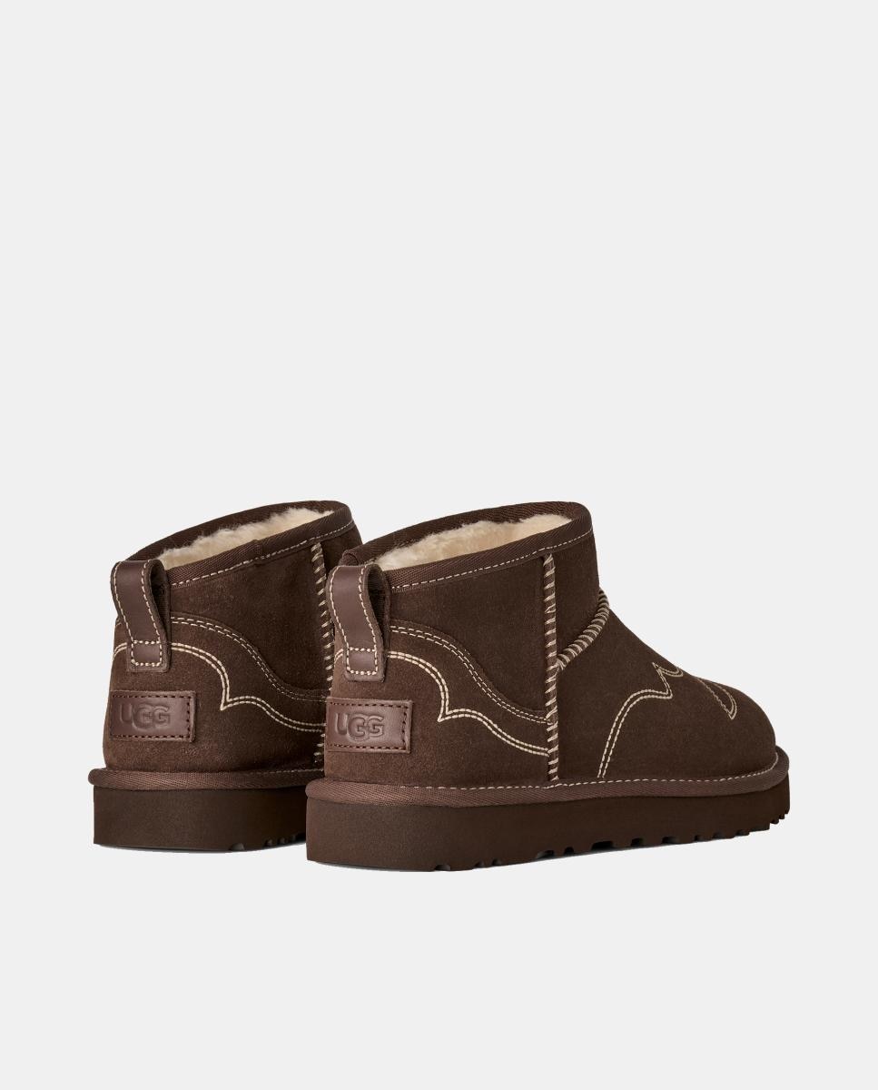 Botins Rasos Clássicos Ultra Mini Western Castanho-chocolate-3