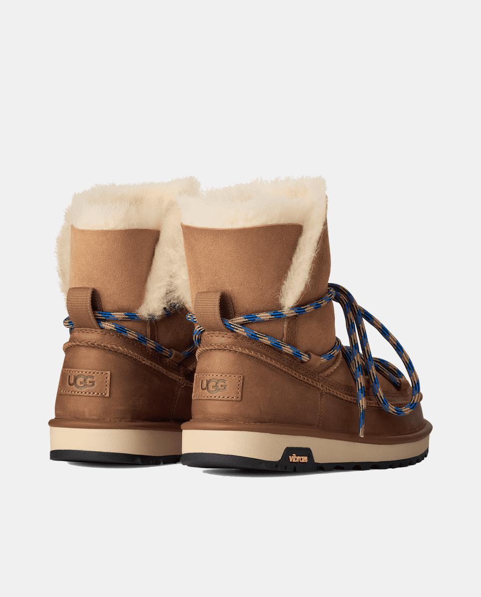 Botín plano classic tread boot de mujer - UGG - Cuero Cuero-3