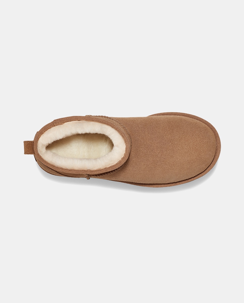 Botas Classic Ultra Mini com Plataforma e em Pele Camel-2