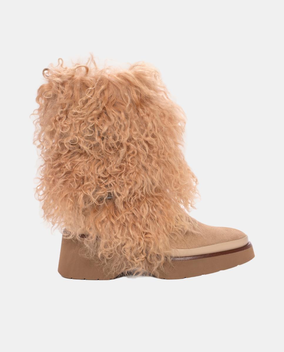 Imagem 0 de Botas de Plataforma Raquel em Pele - Camel