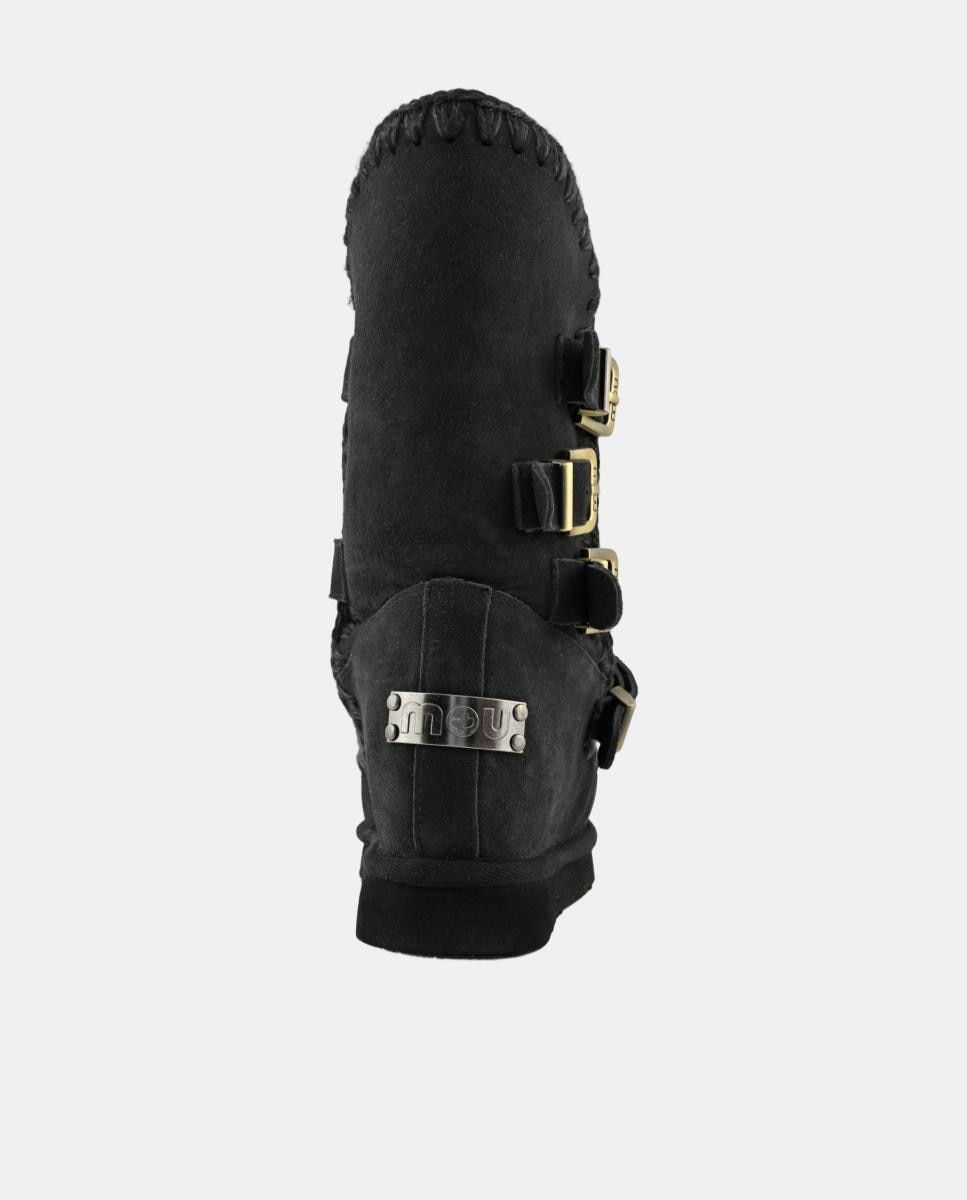 Imagen 4 de Bota mujer en piel de oveja doble face con cuña interna . - Mou - Negro Negro