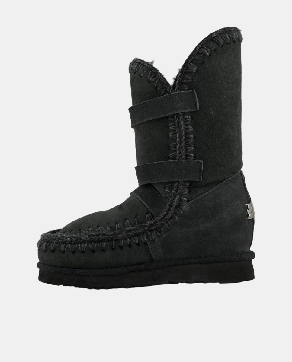 Imagen 5 de Bota mujer en piel de oveja doble face con cuña interna . - Mou - Negro Negro