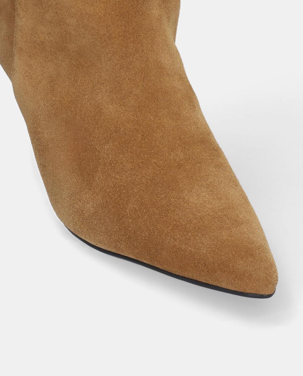 Botas em Croute com Salto Forrado Castanho-chocolate-3