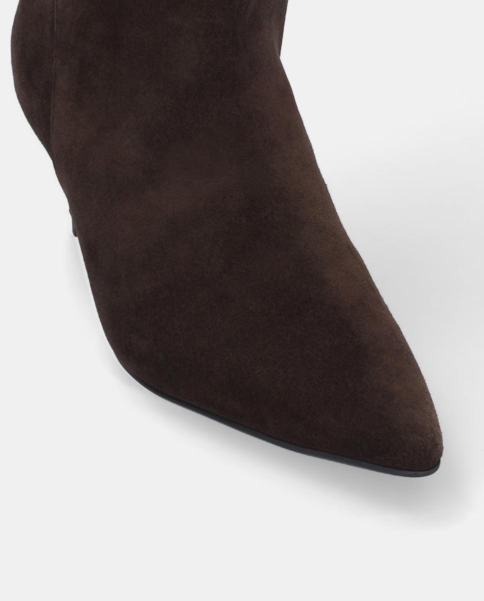 Botas em Croute com Salto Forrado Castanho-chocolate-3