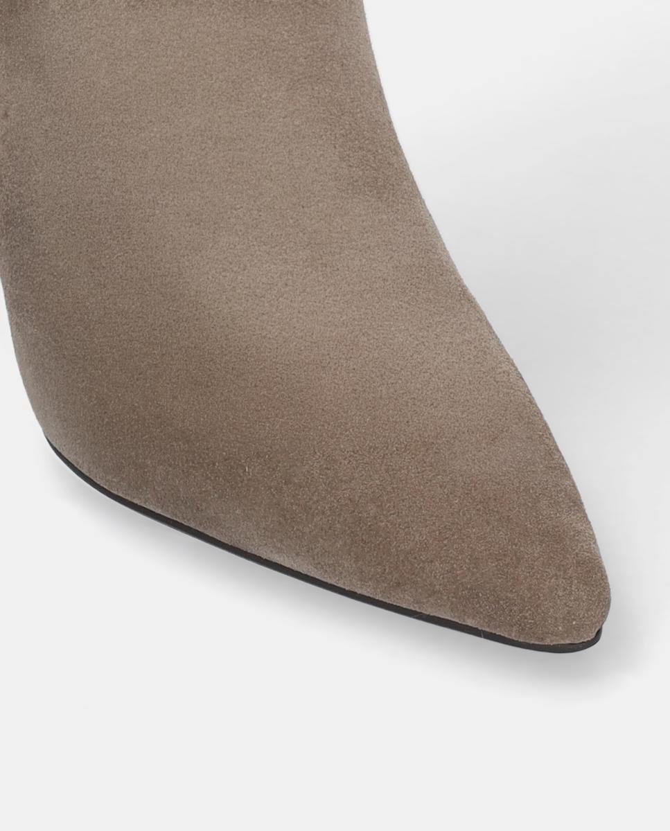 Botas em Croute com Salto Forrado Castanho taupe-3