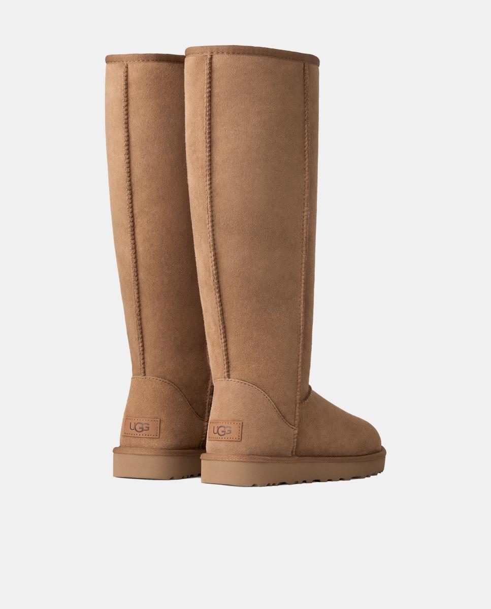 Botas Rasas Forradas em Pelo Ultra Tall Couro-3