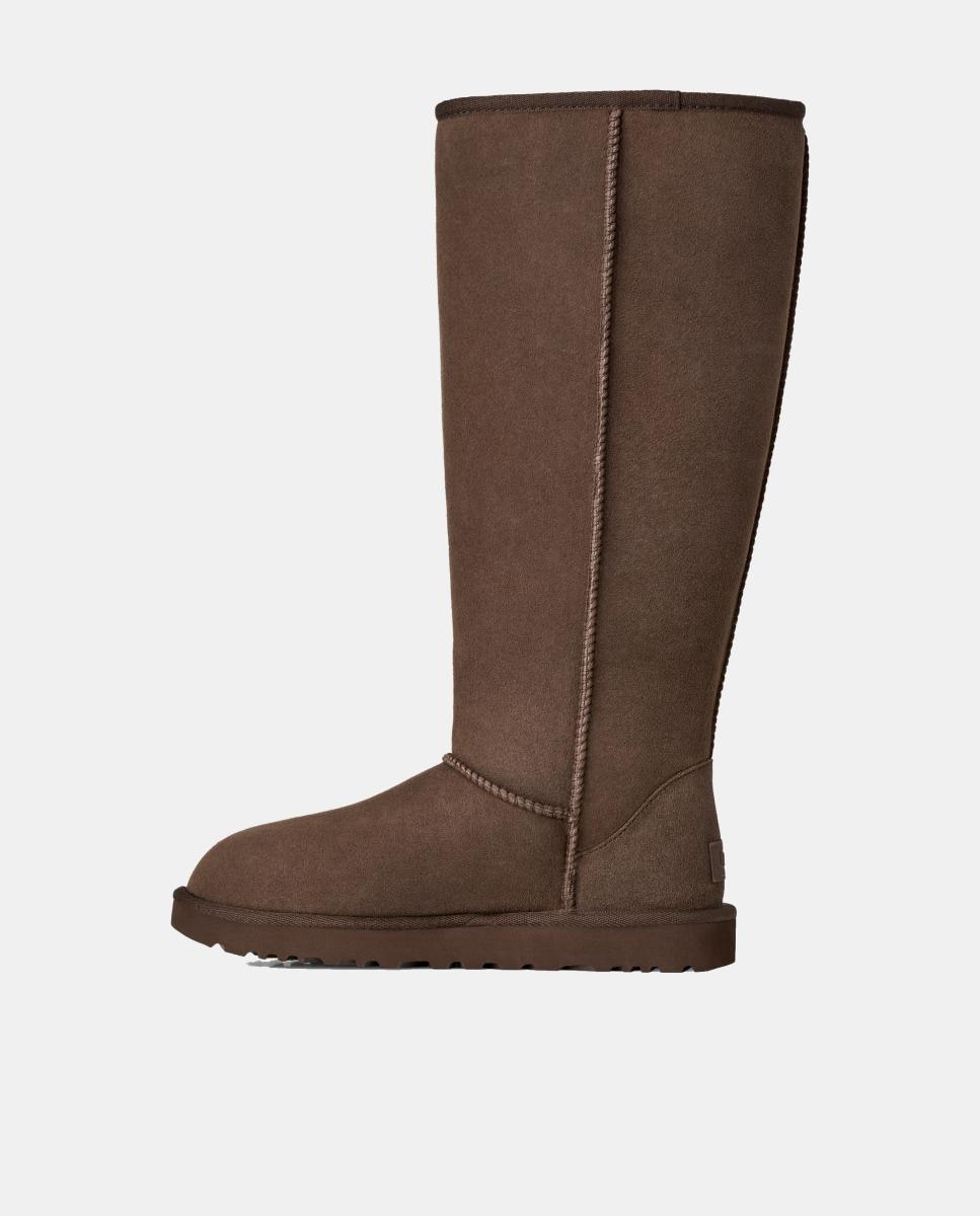 Botas Rasas Forradas em Pelo Ultra Tall Castanho-chocolate-4