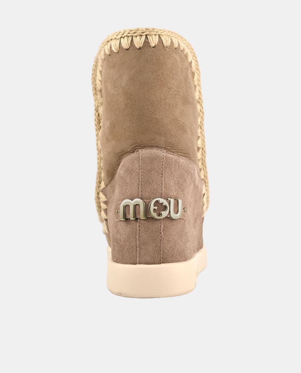 Botas em Pele de Ovelha com Dupla Face, Cunha Interna e Sola Antiderrapante. Super Confortáveis. Cinzento Toupeira-4