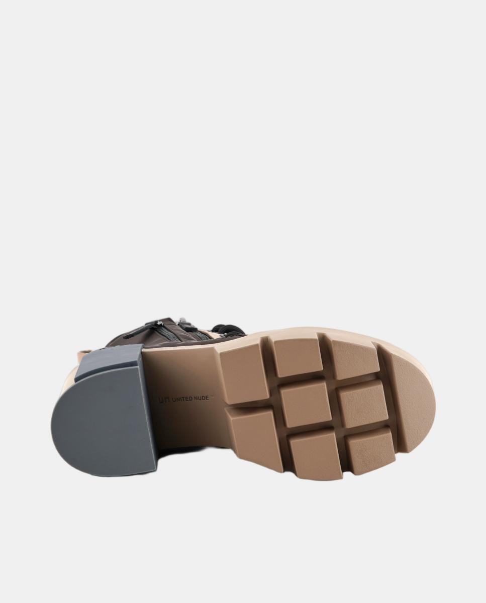 Botins com Atacadores, Plataforma e Salto de Bloco Multicolor-4