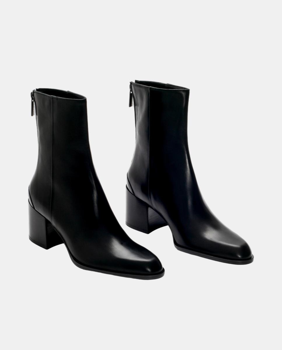 Botins Meghan em Pele Preto-2