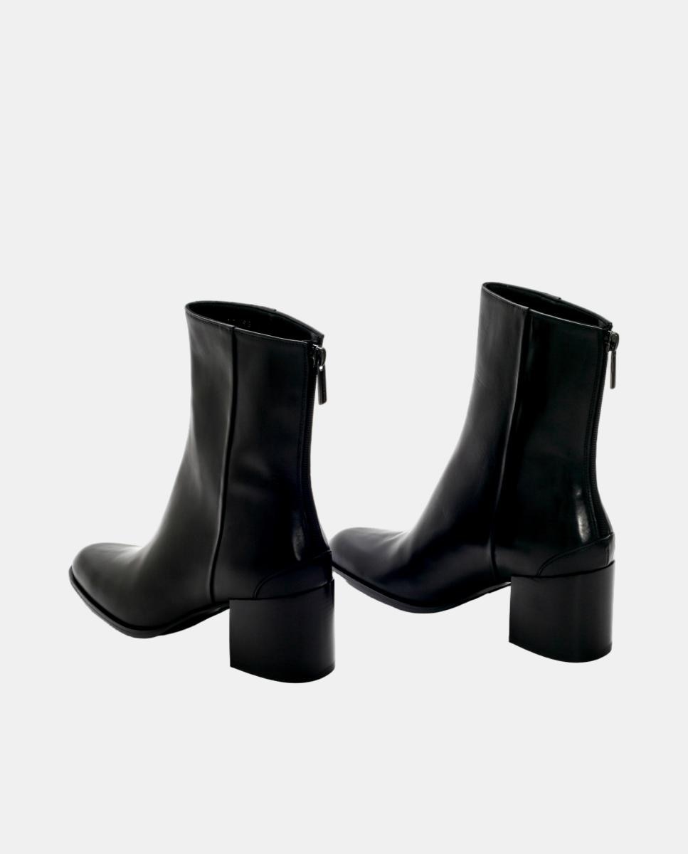 Botins Meghan em Pele Preto-3