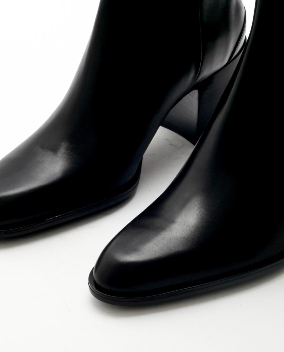 Botins Meghan em Pele Preto-4