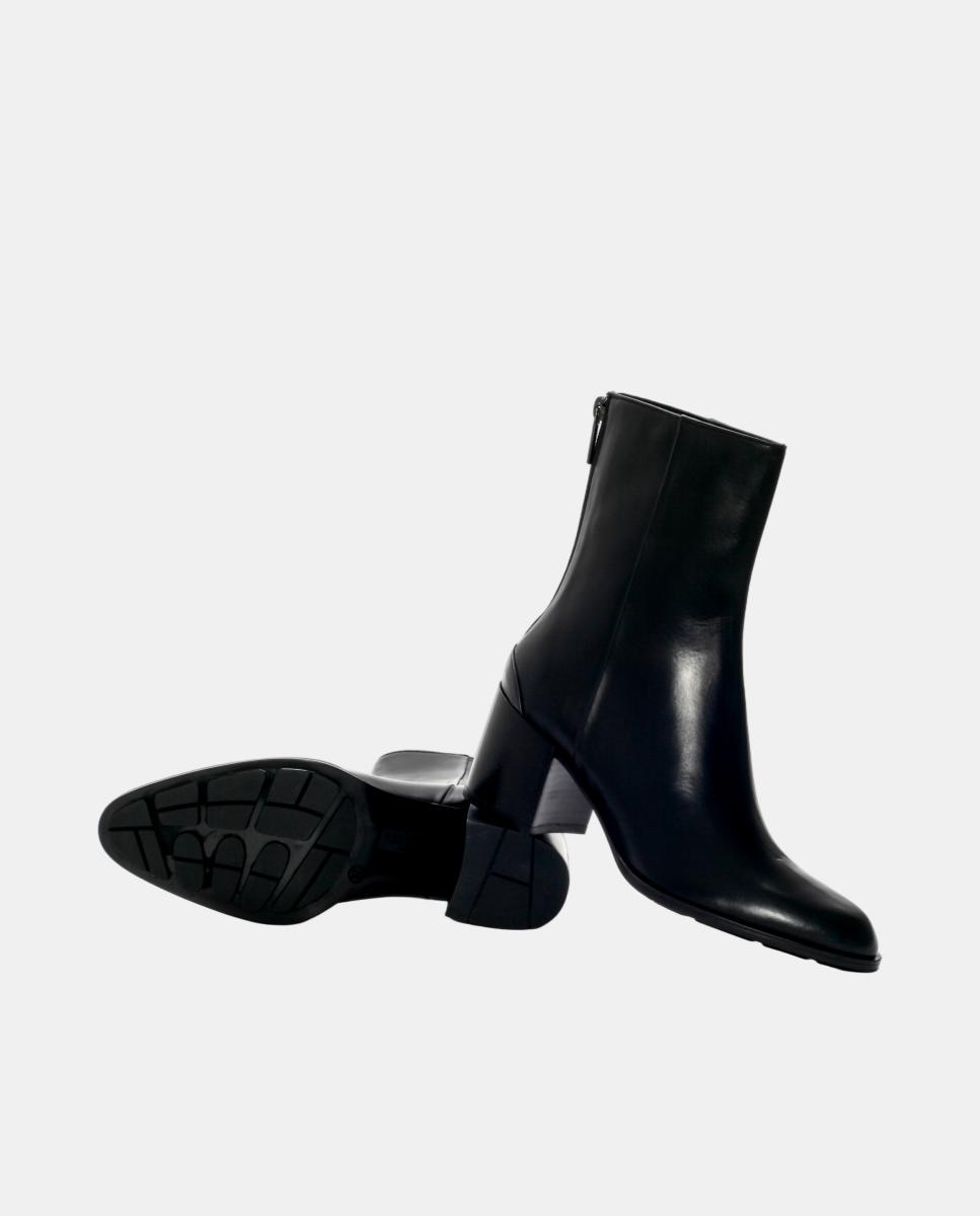 Botins Meghan em Pele Preto-5