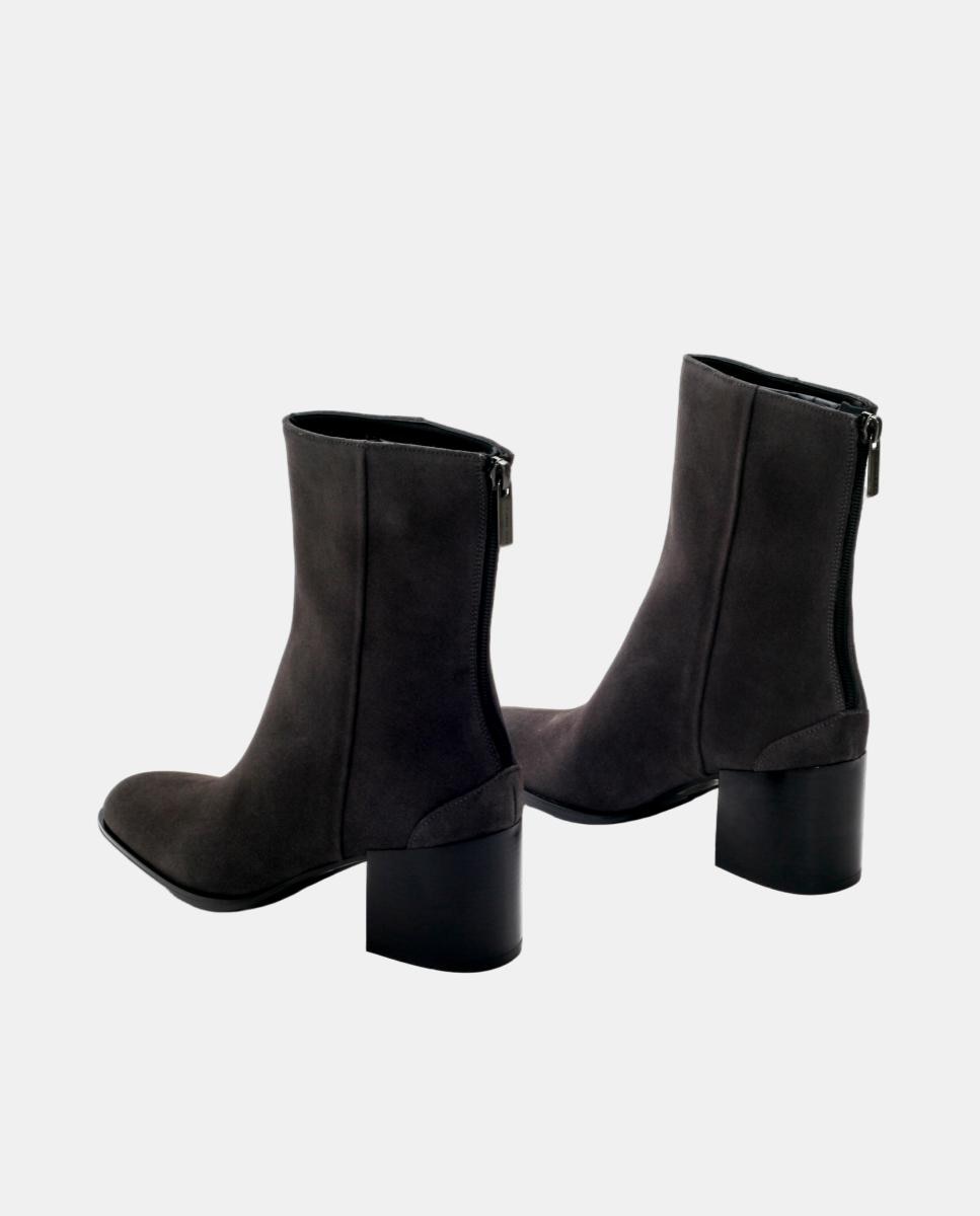 Botins Meghan em Pele Cinzento-escuro-3