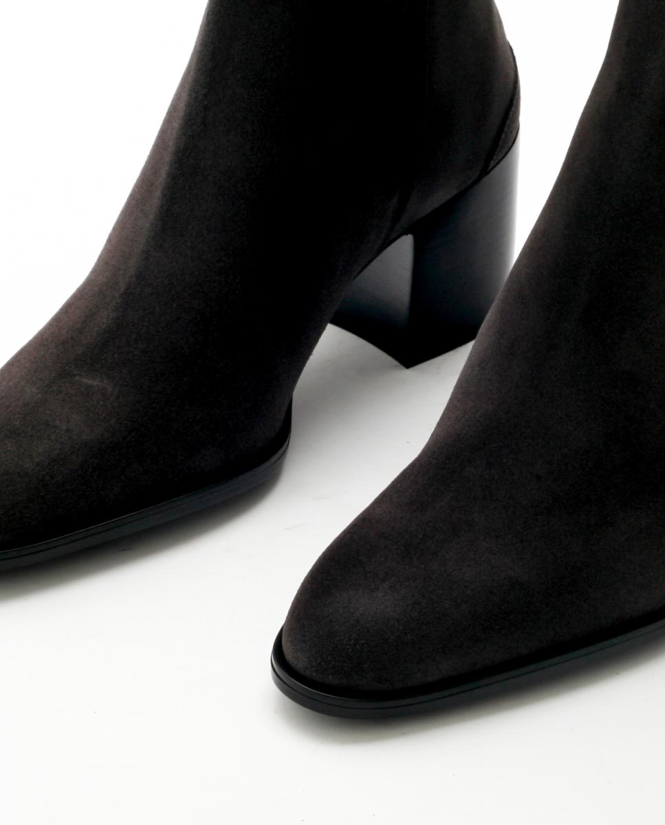 Botins Meghan em Pele Cinzento-escuro-4
