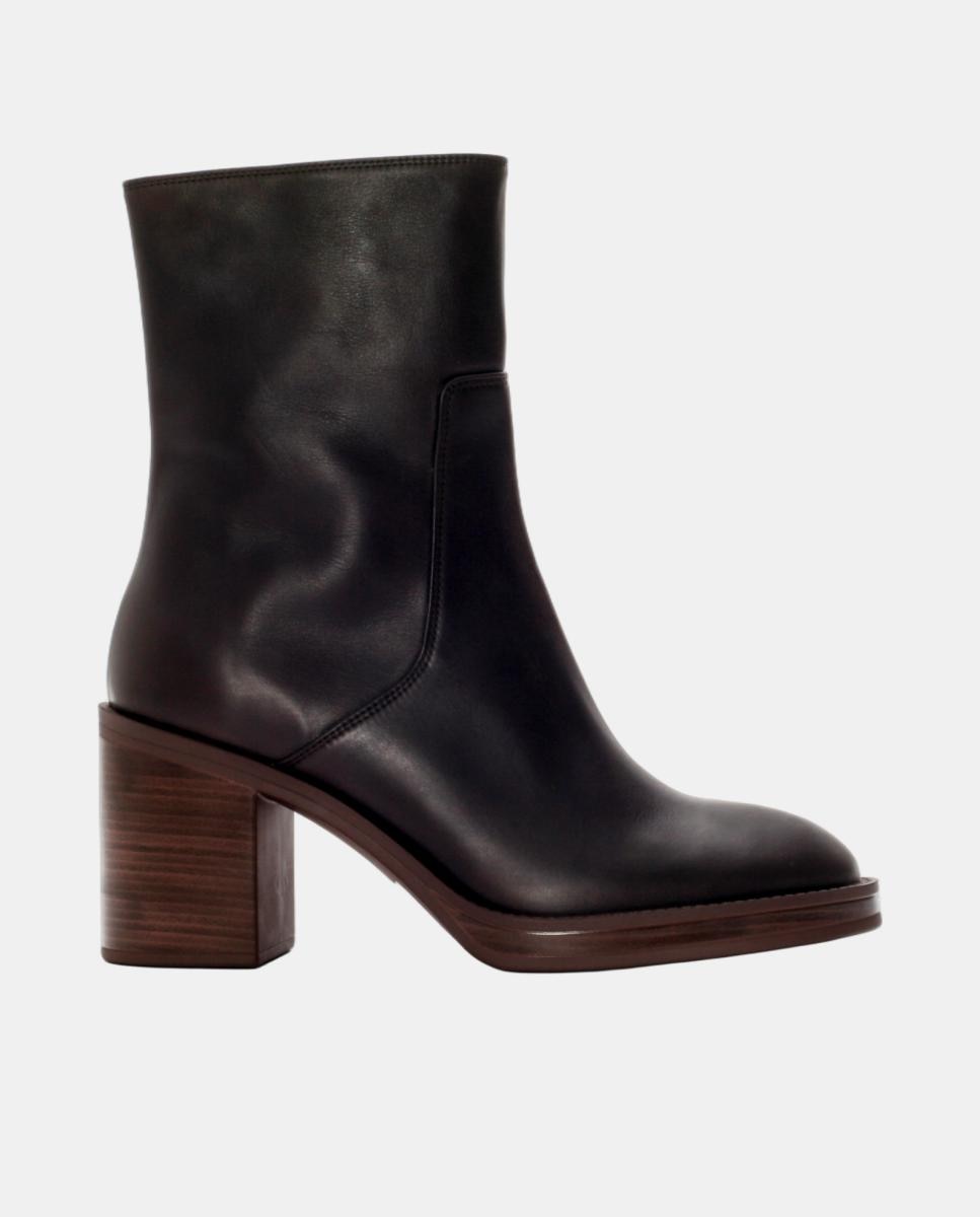 Imagen 0 de Botin mujer Mabel en piel Marrón oscuro