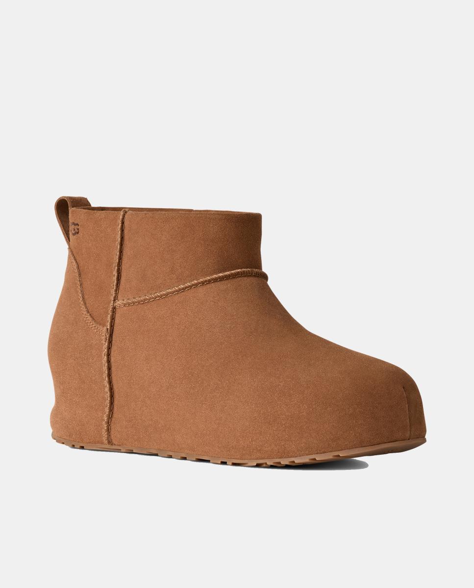 Botins de Salto Clássicos Forrados em Pelo Mini Enwrap Couro-4
