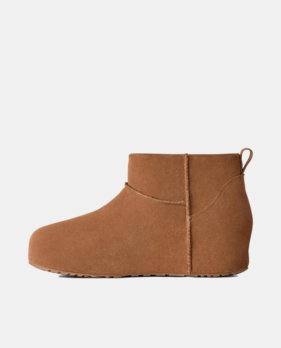 Botins de Salto Clássicos Forrados em Pelo Mini Enwrap Couro-5