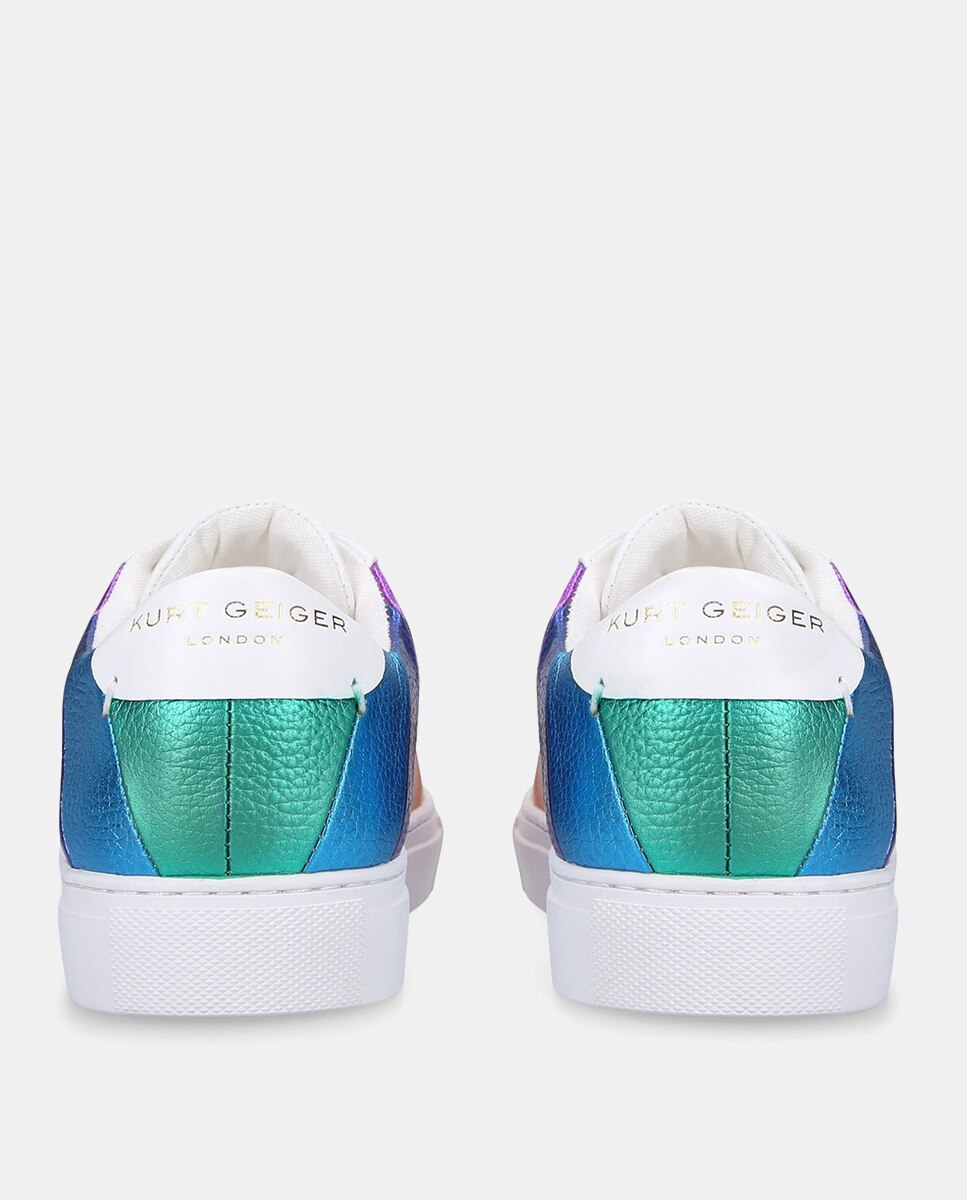 Sapatilhas Laney Stripe em Pele Metalizada Multicolor-3