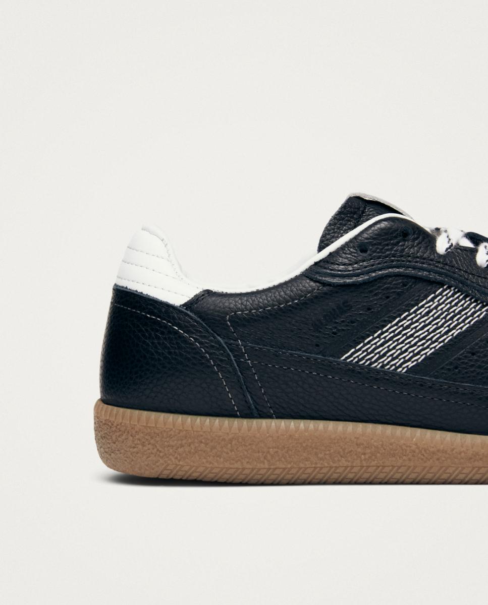 Tb.490 Sapatilhas de Couro - Preto/Branco Grain Preto-4