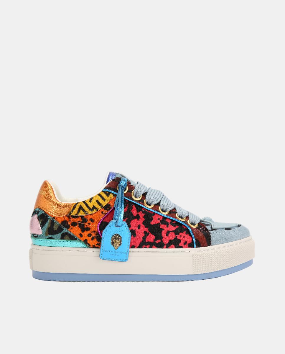 Sapatilhas Southbank Tag em Pele Estampada com Animal Print Multicolor-1