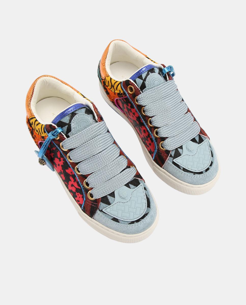 Sapatilhas Southbank Tag em Pele Estampada com Animal Print Multicolor-2