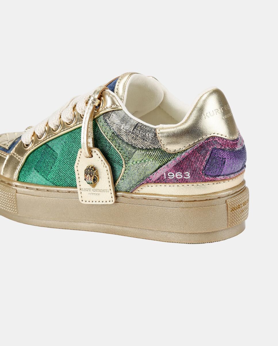 Sapatilhas Southbank Tag com Mistura de Texturas Verde Musgo-3