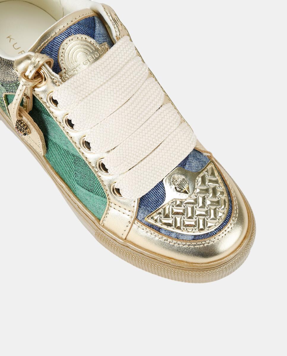 Sapatilhas Southbank Tag com Mistura de Texturas Verde Musgo-4