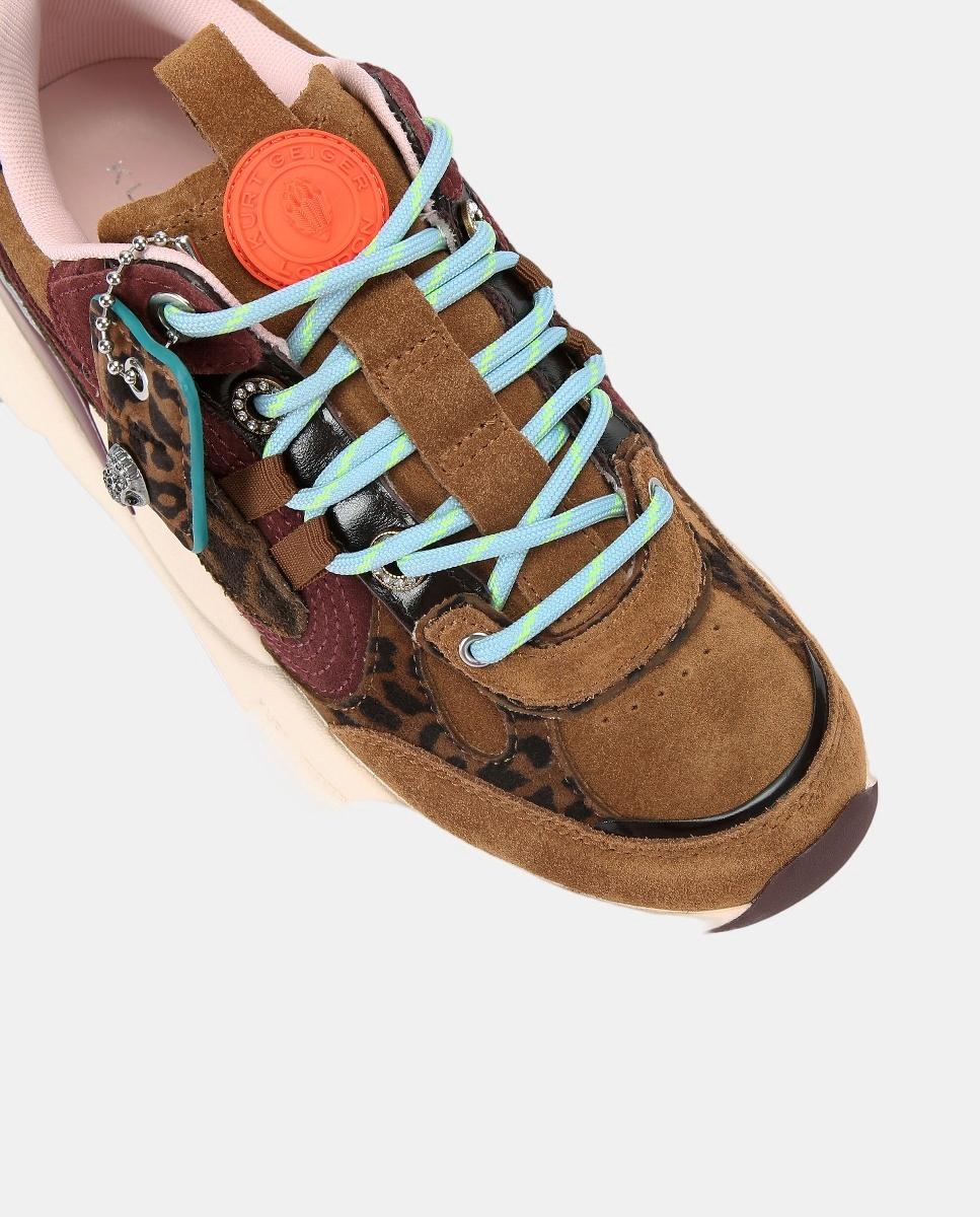 Sapatilhas Desportivas com Animal Print Castanho-claro-4