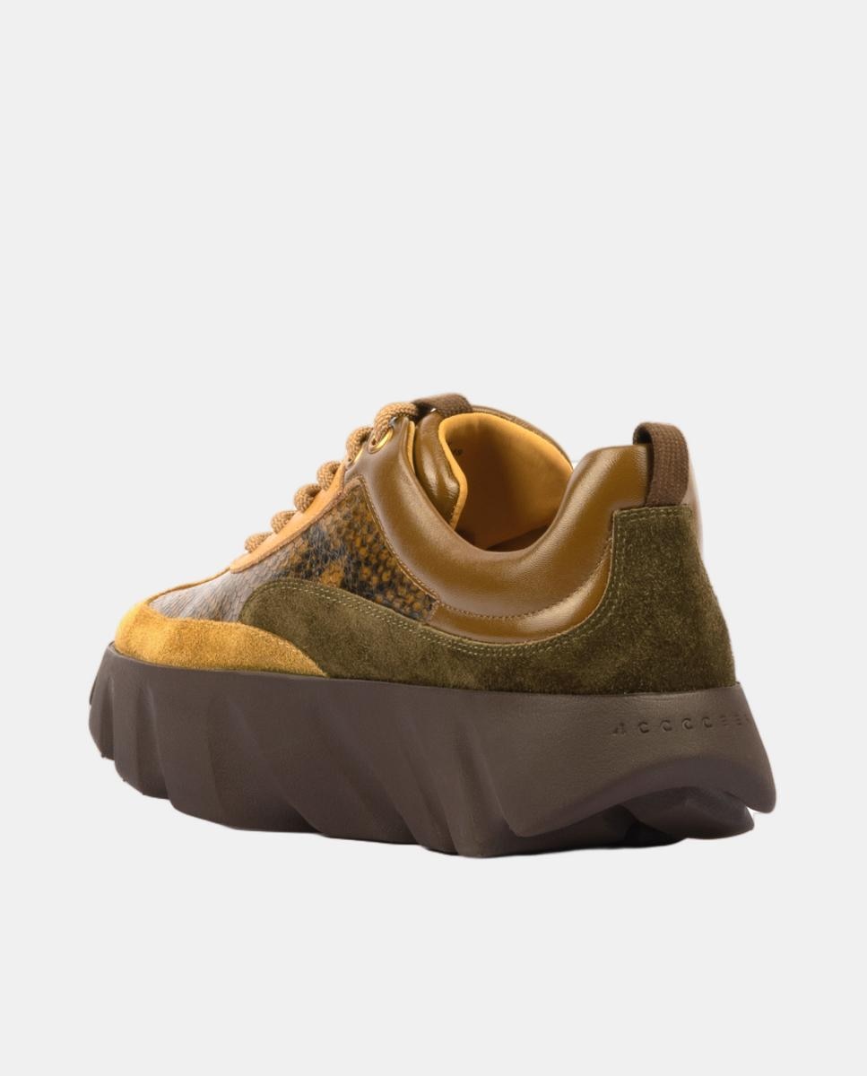 Sapatilhas em Pele com Plataforma Cómoda Multicolor-2
