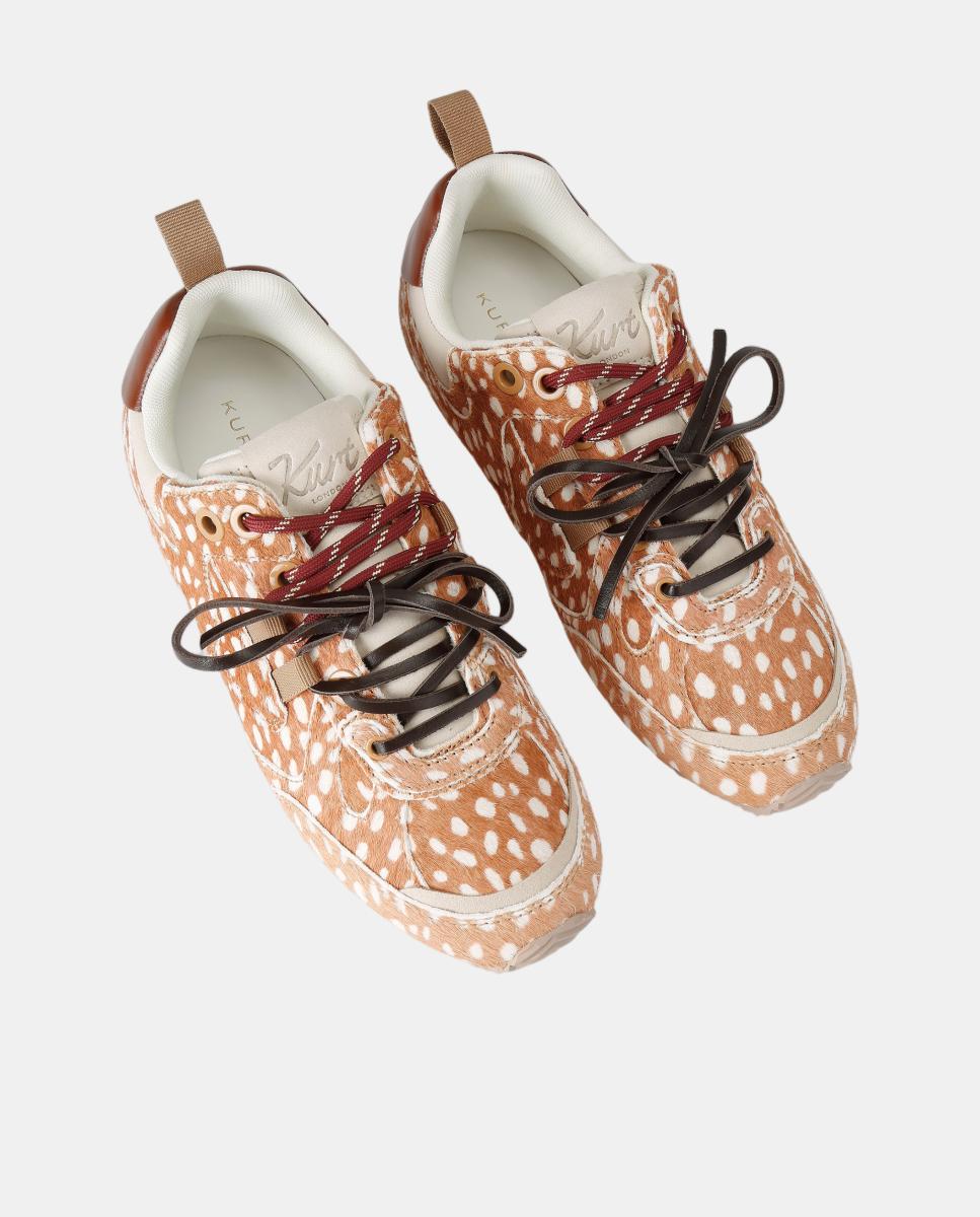 Sapatilhas Desportivas Estampadas com Efeito de Pónei Castanho-claro-2