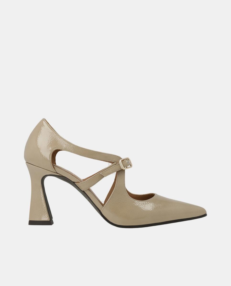 Zapatos de tacón LODI en charol negro con tiras cruzadas · Lodi - Main Image