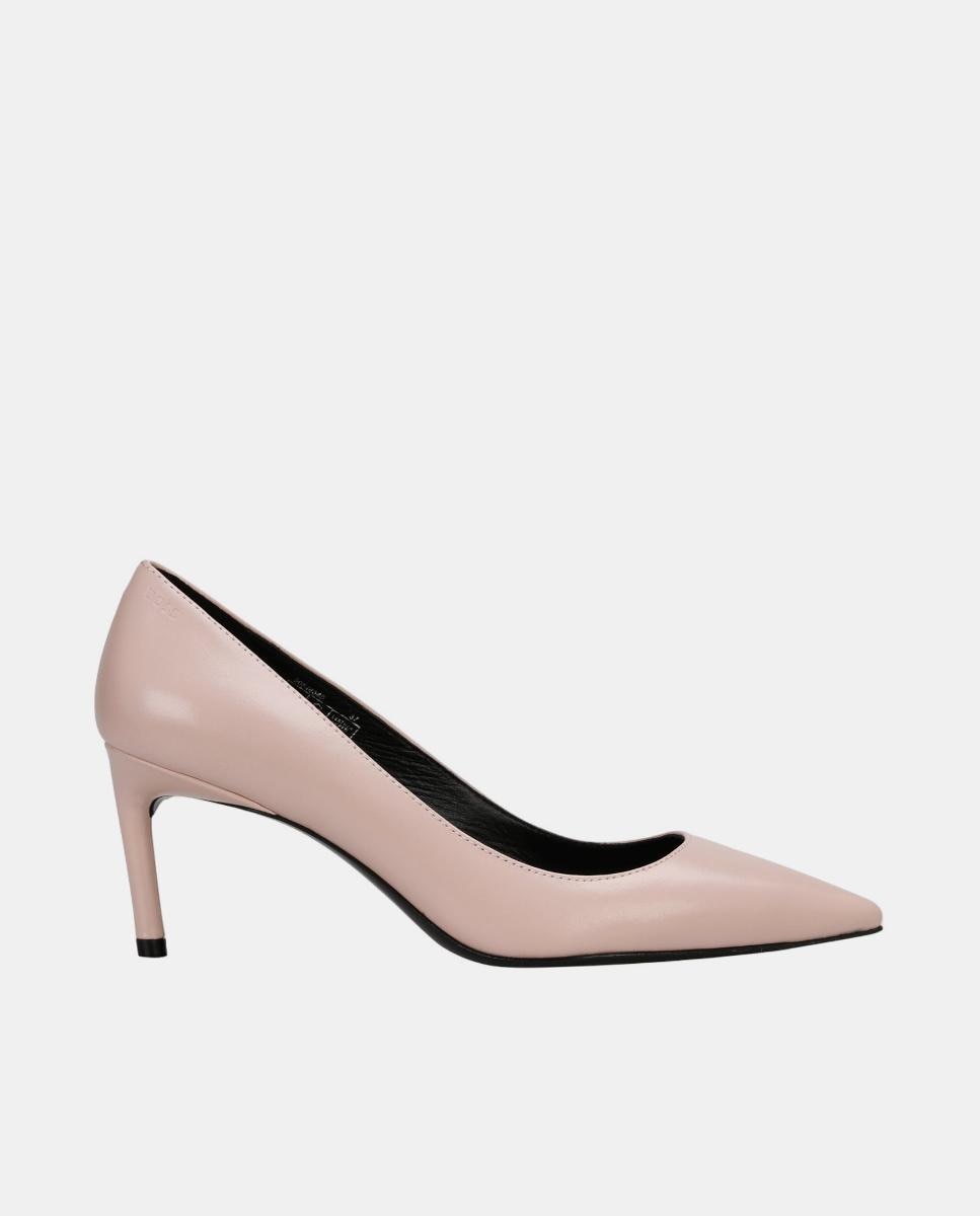 Sapatos de Salto em Pele Rosa-1