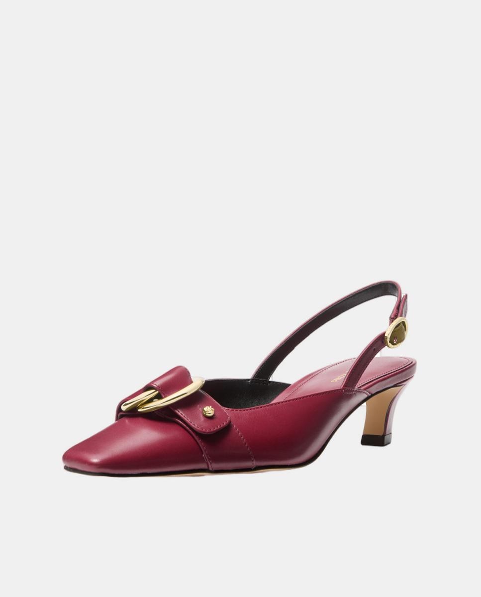Sapatos Tipo Mules Jaden Kitten Vermelho/Grená-3